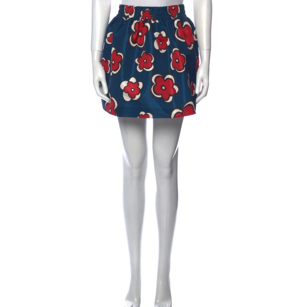 Red Valentino Floral Print Mini Skirt W/ Tags Size: M | Us 6